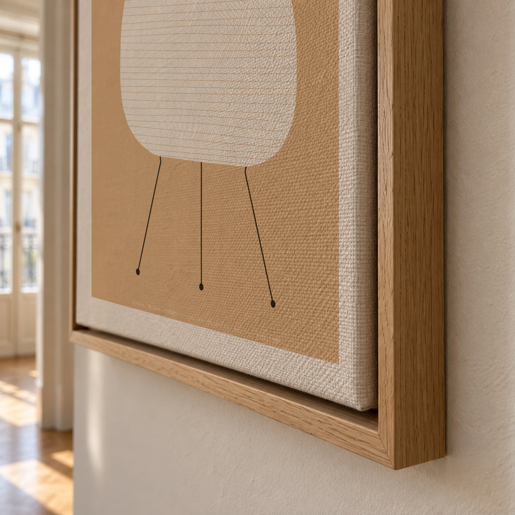 Noguchi - Akari 1A - Framed canvas detail