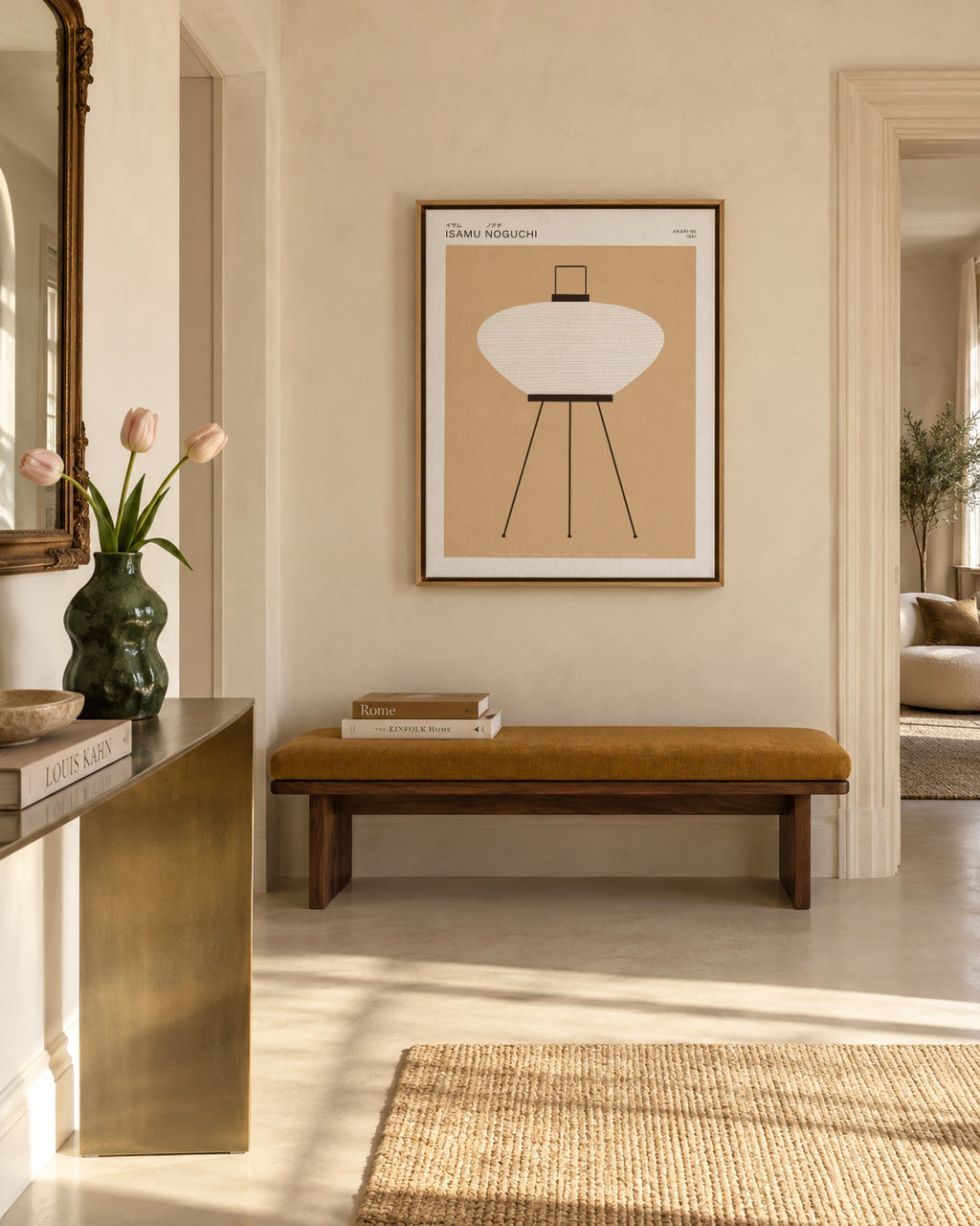 Noguchi - Akari 9A - Framed canvas in an interior