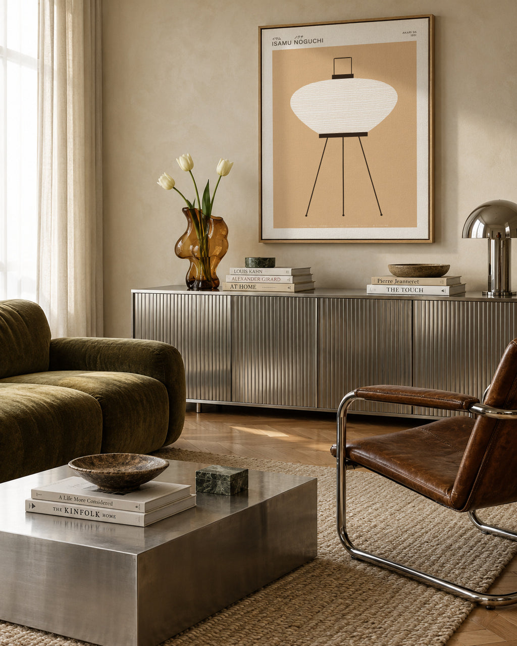 Noguchi - Akari 9A - Framed canvas in an interior