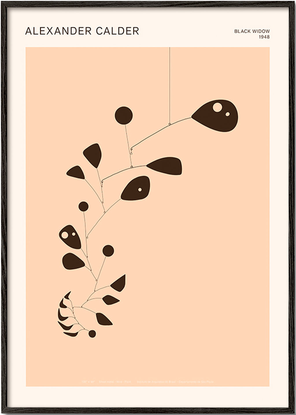 Plakat botaniczny z organicznym mobilnym