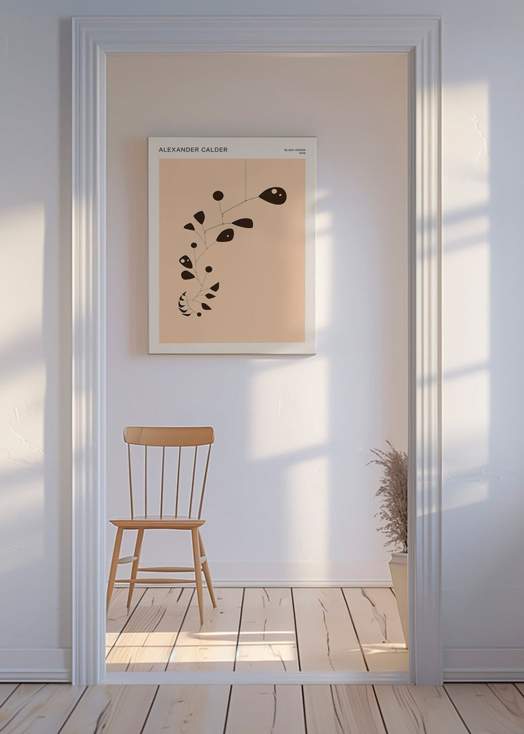 Plakat botaniczny z organicznym mobilnym