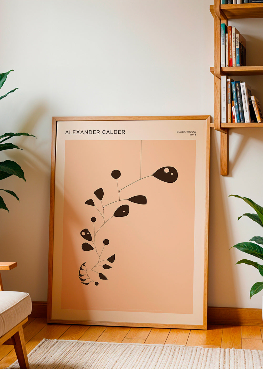 Plakat botaniczny z organicznym mobilnym