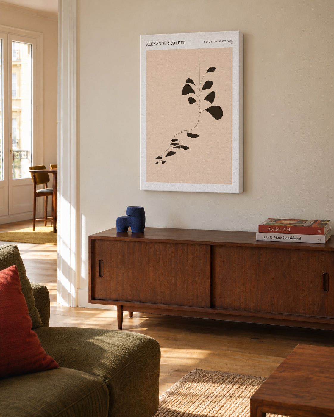 Alexander Calder - The Forest ist the best Place - Mobile - Unframed canvas in an interior