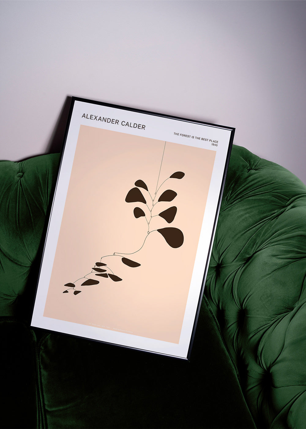 Plakat botaniczny Calder mobil czarne liście
