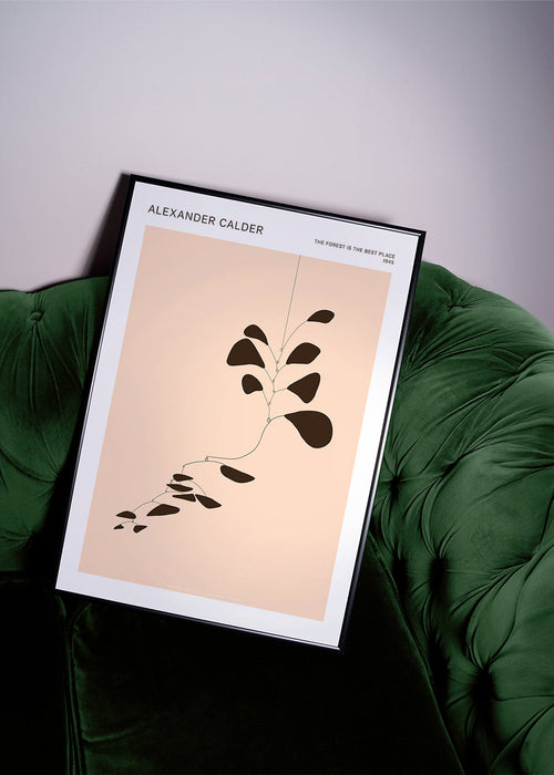 Plakat botaniczny Calder mobil czarne liście