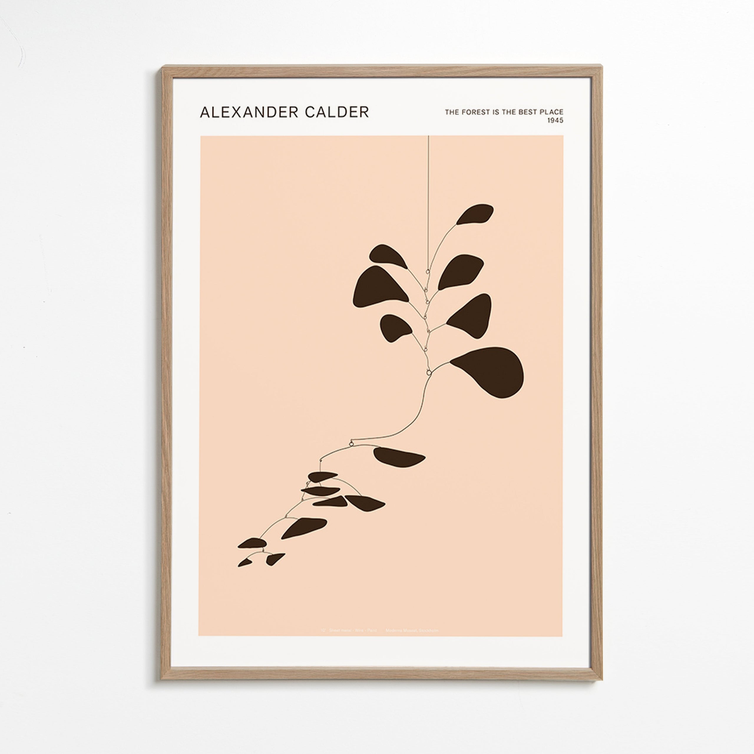 Plakat botaniczny Calder mobil czarne liście