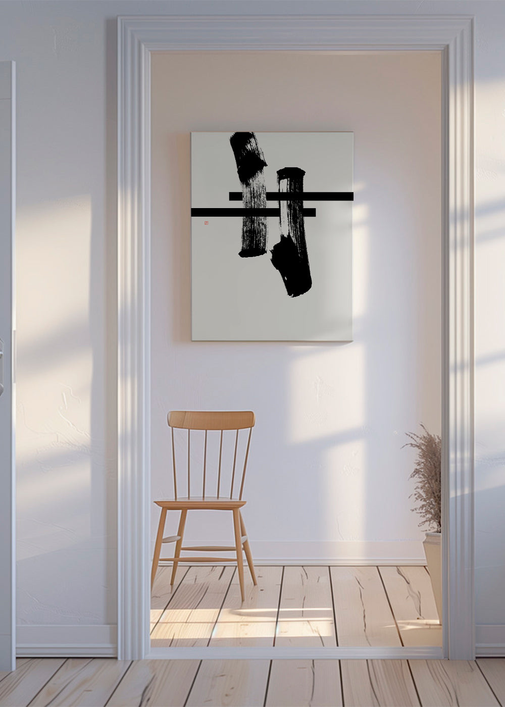 Minimalistyczny gest tuszu