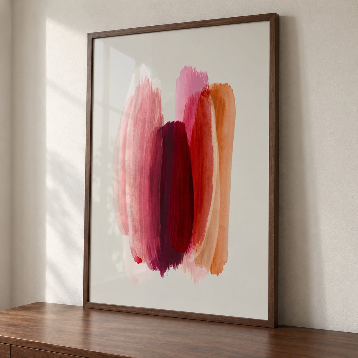 Abstract Brush Strokes 32X - Framed poster detail