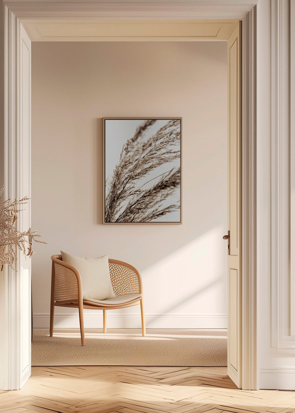 Plakat botaniczny suche źdźbła poziomy