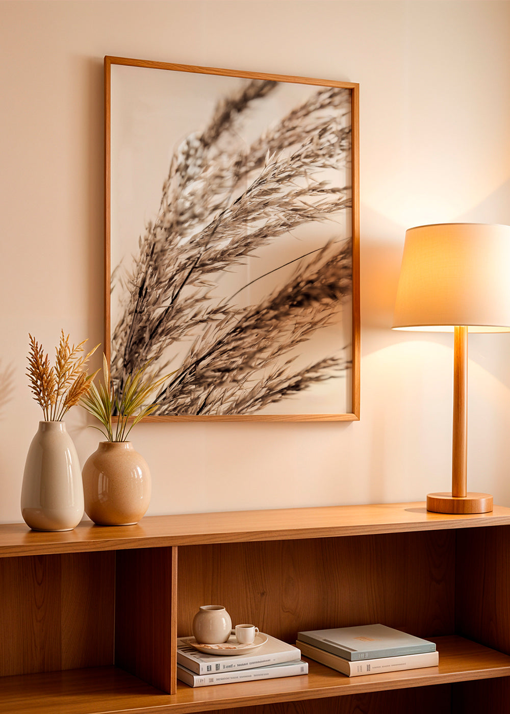 Plakat botaniczny suche źdźbła poziomy