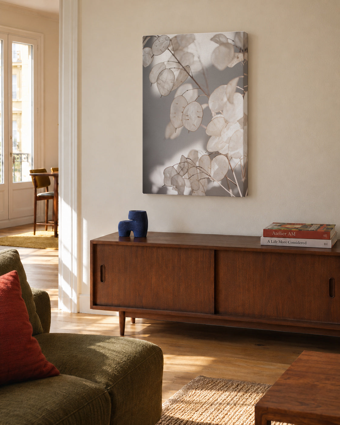 Last Summer 9 - Unframed canvas in an interior