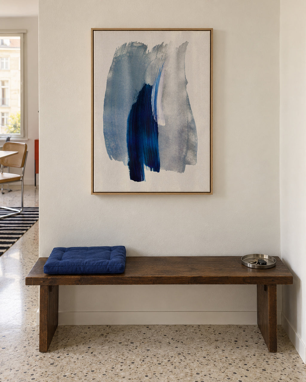 Abstract Brush Strokes 19X - Framed canvas in an interior