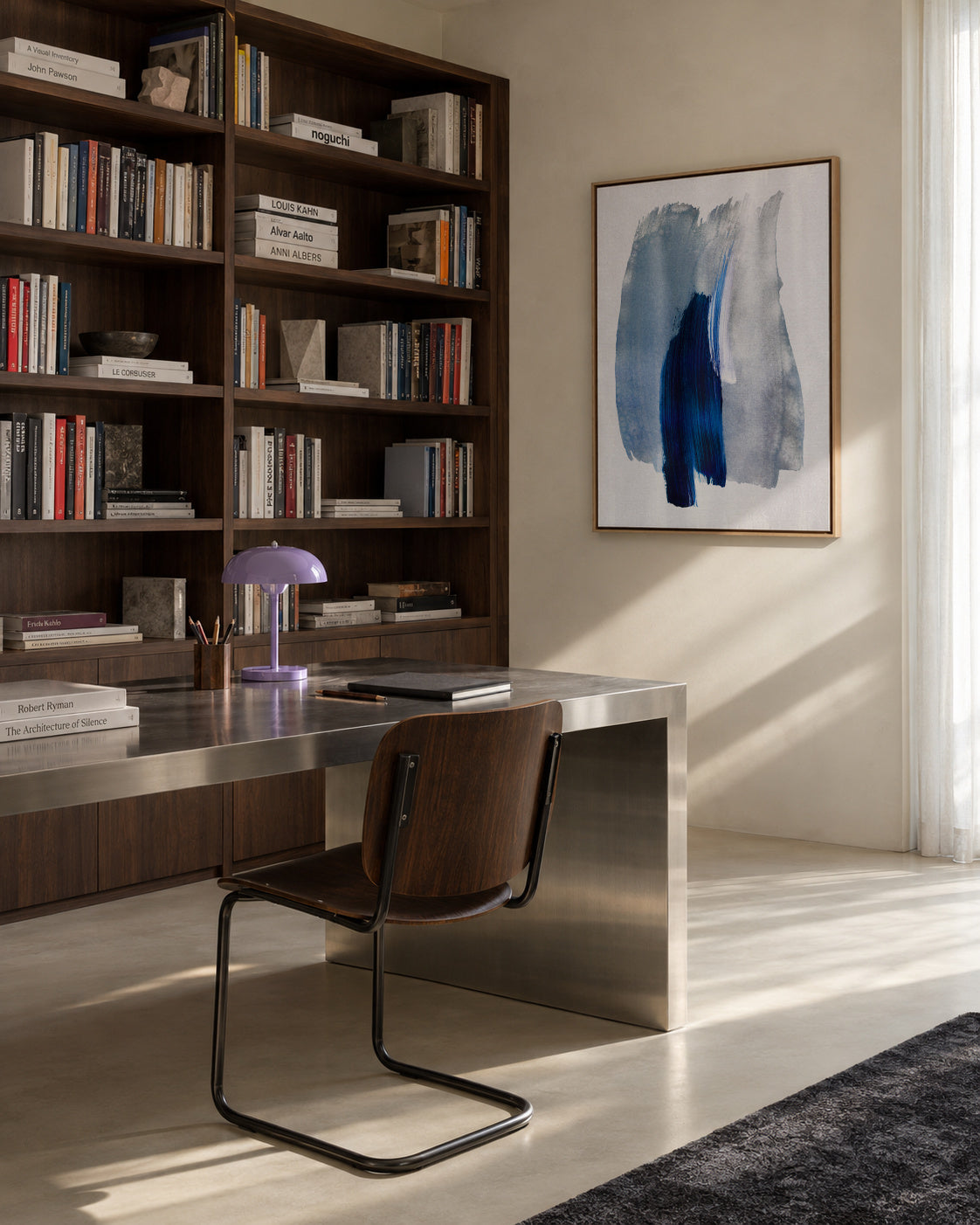 Abstract Brush Strokes 19X - Framed canvas in an interior
