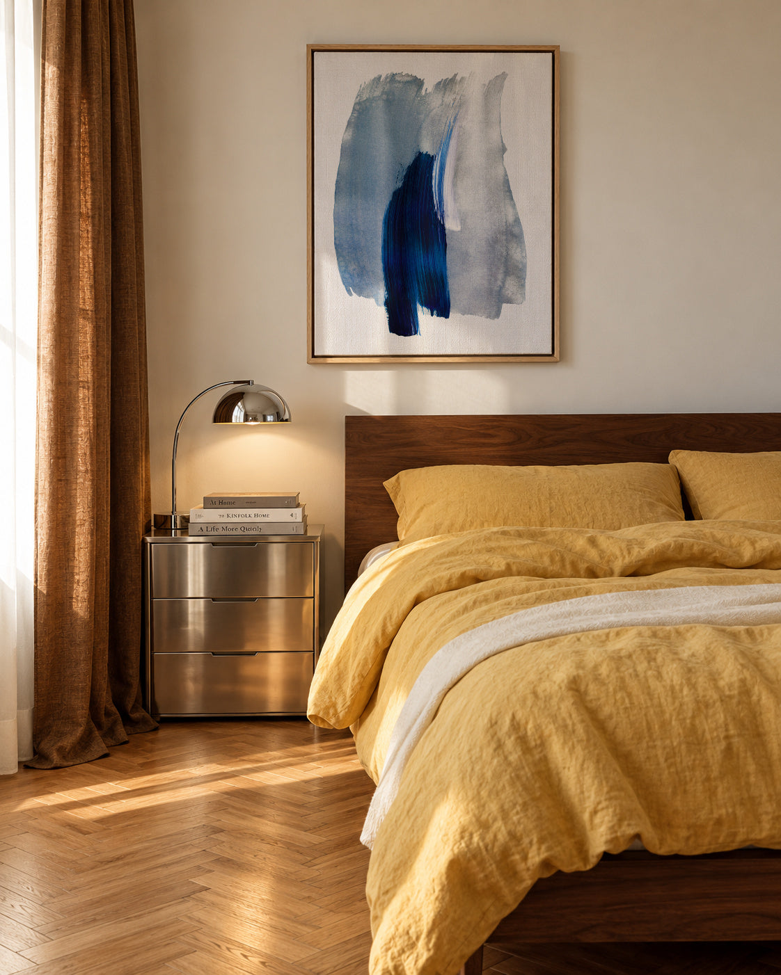Abstract Brush Strokes 19X - Framed canvas in an interior