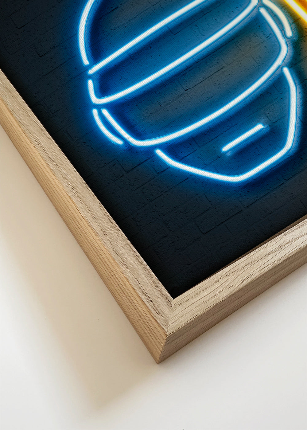 Plakat vintage kask neonowy