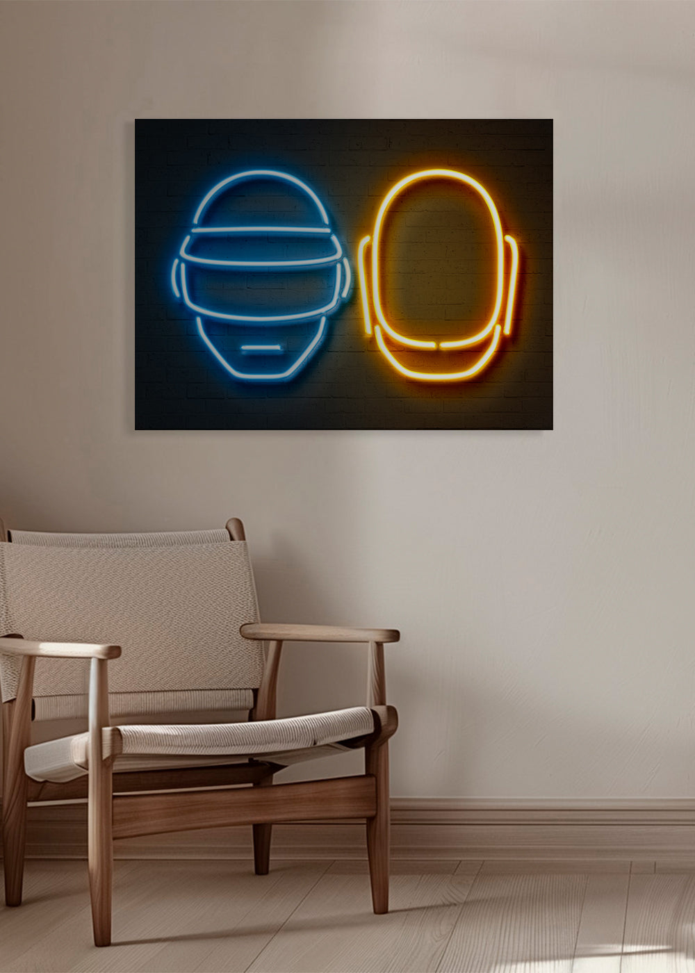 Plakat vintage kask neonowy