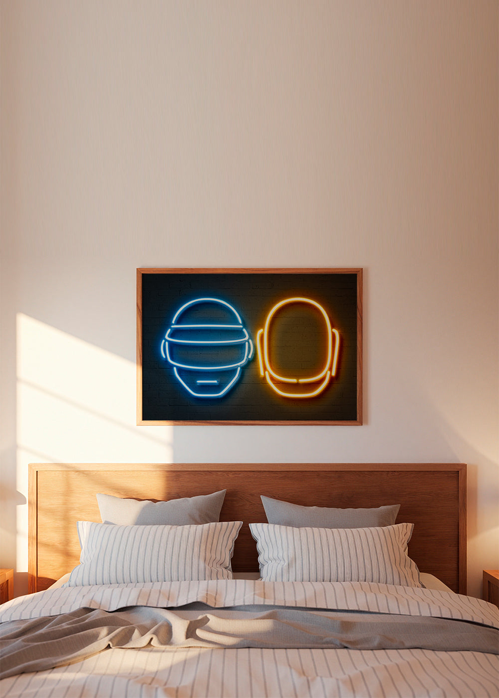 Plakat vintage kask neonowy