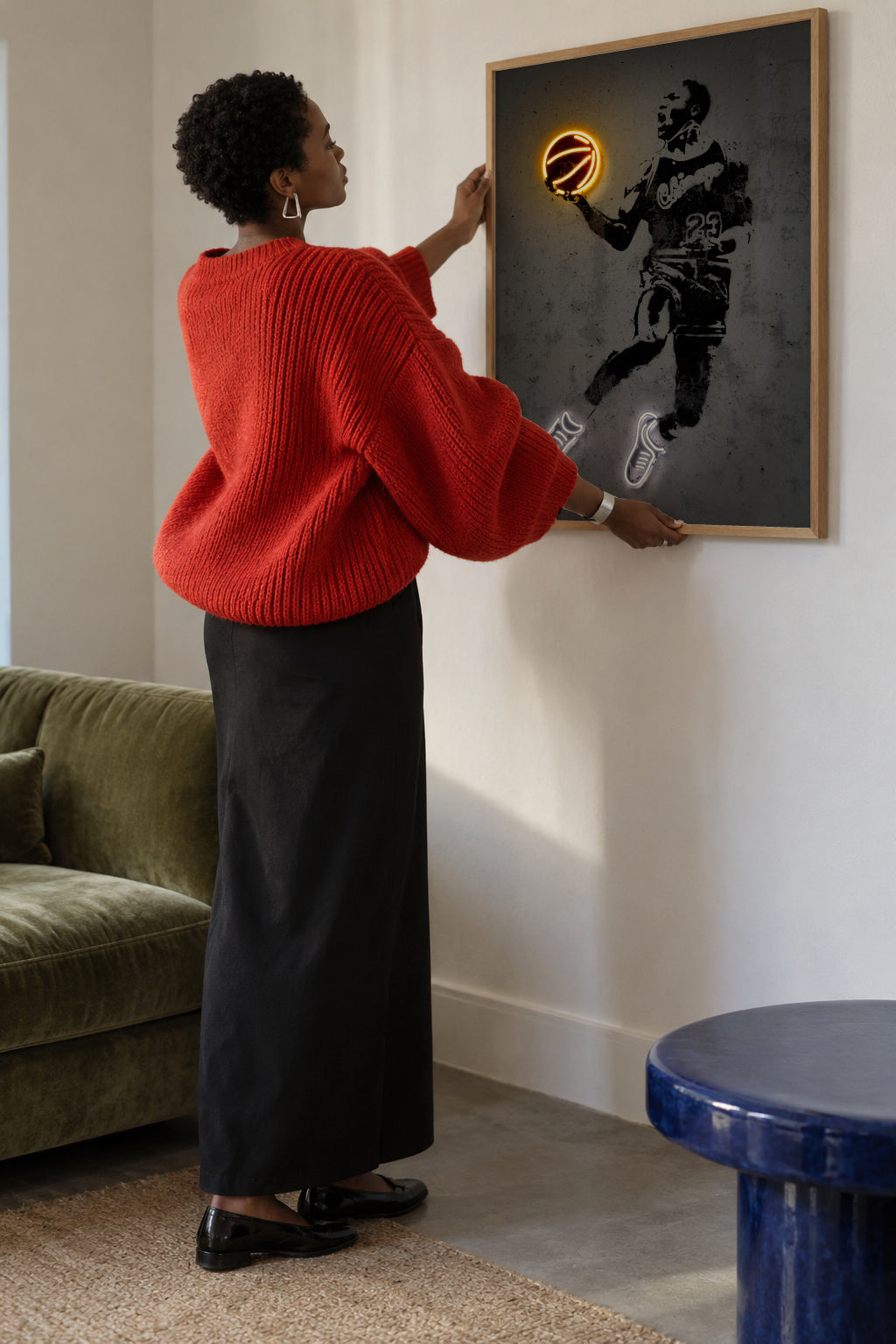 Michael Jordan - Framed poster in an interior