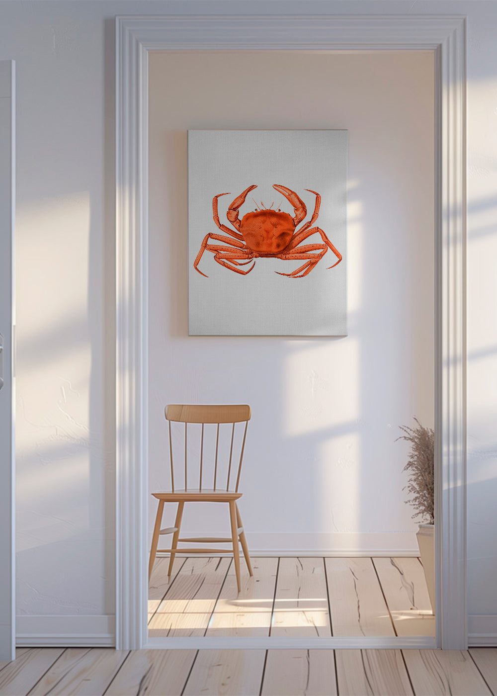 Dzieło krab akwarela pomarańczowy