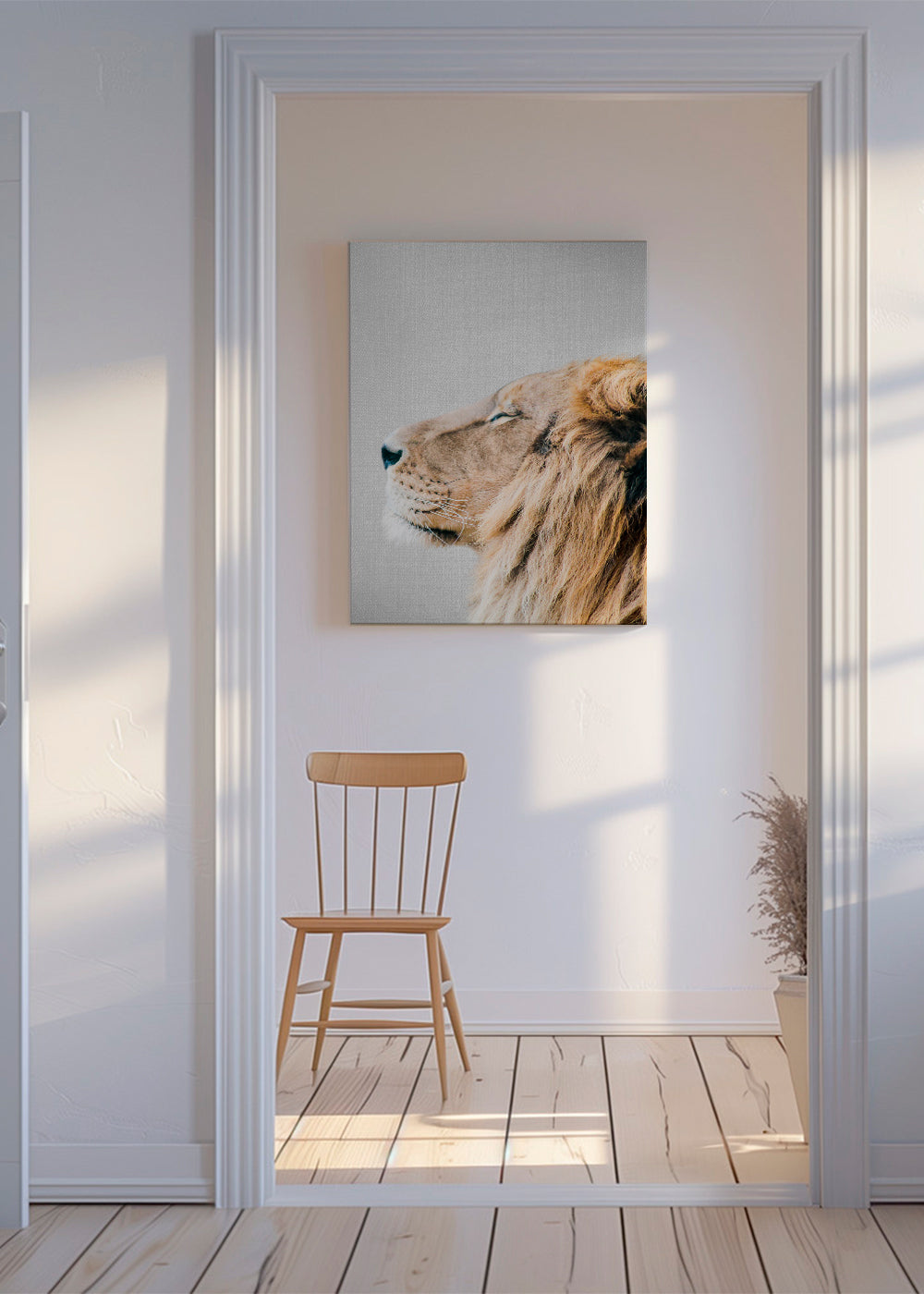 Plakat portret lwa