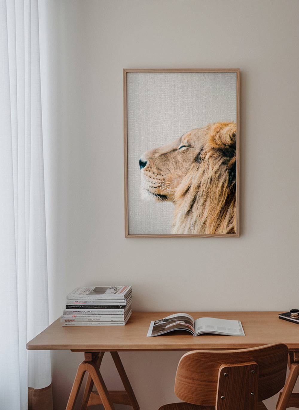 Plakat portret lwa