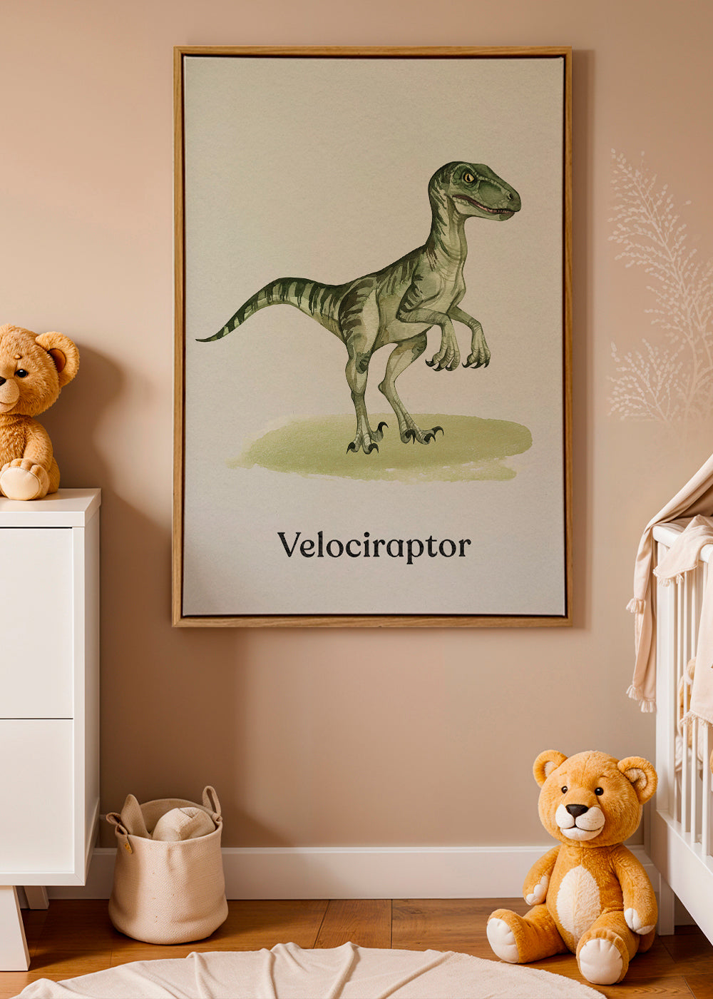 Plakat Velociraptor dla dzieci