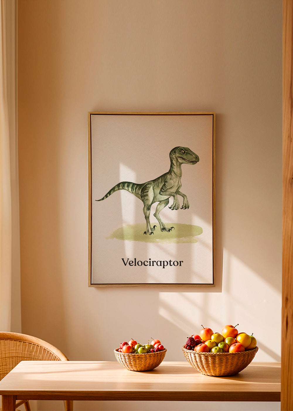 Plakat Velociraptor dla dzieci