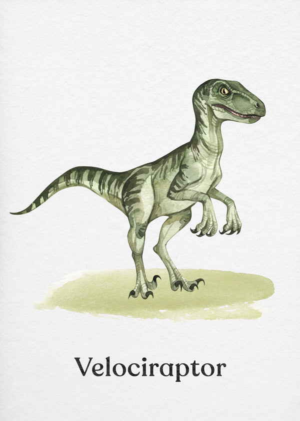 Plakat Velociraptor dla dzieci