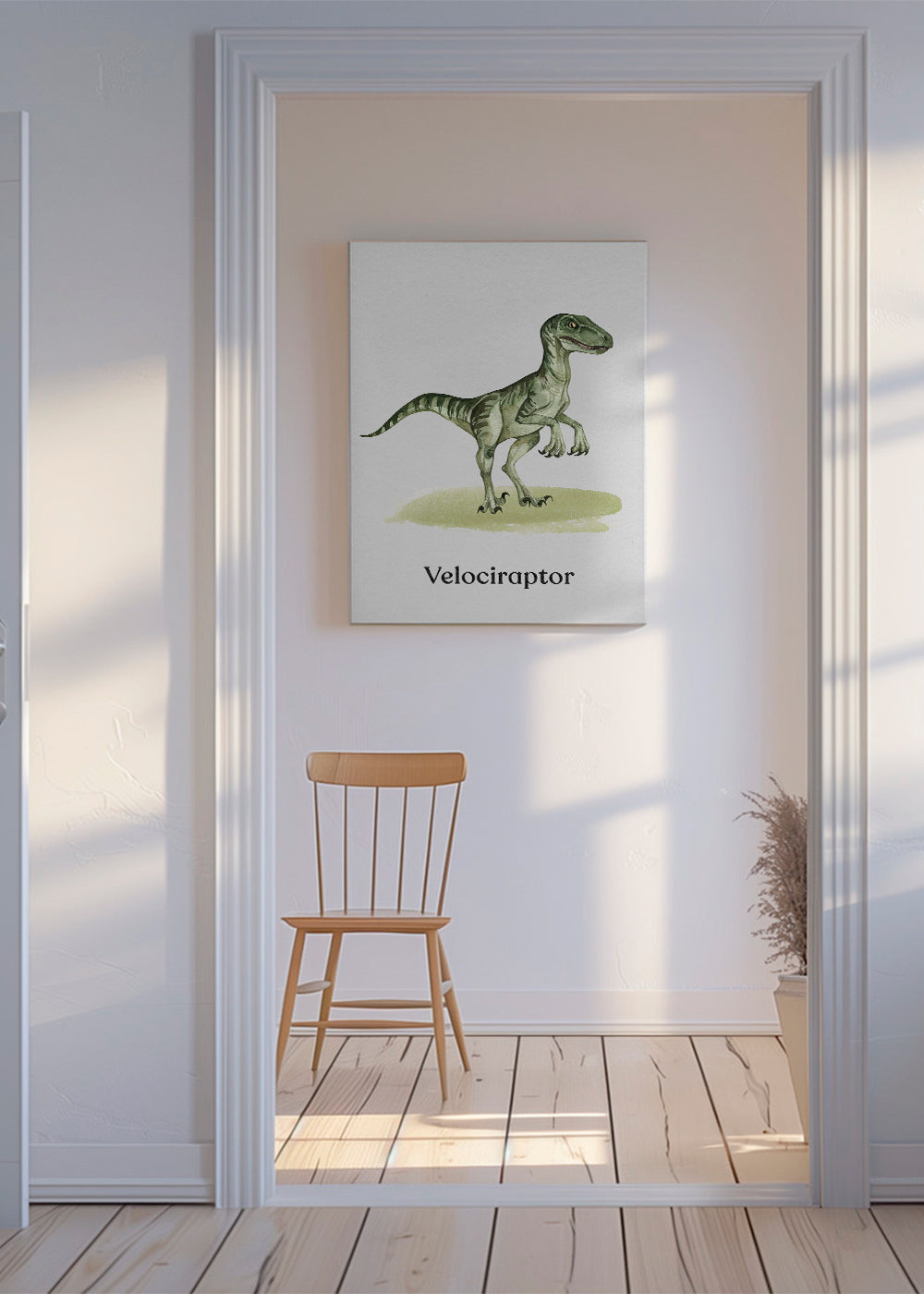 Plakat Velociraptor dla dzieci