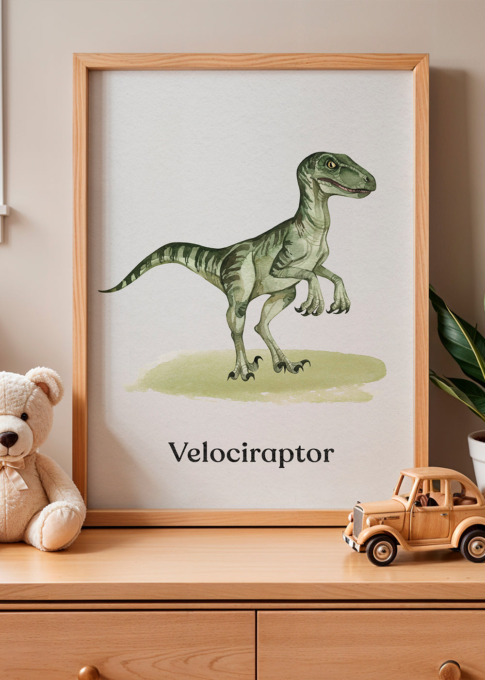 Plakat Velociraptor dla dzieci