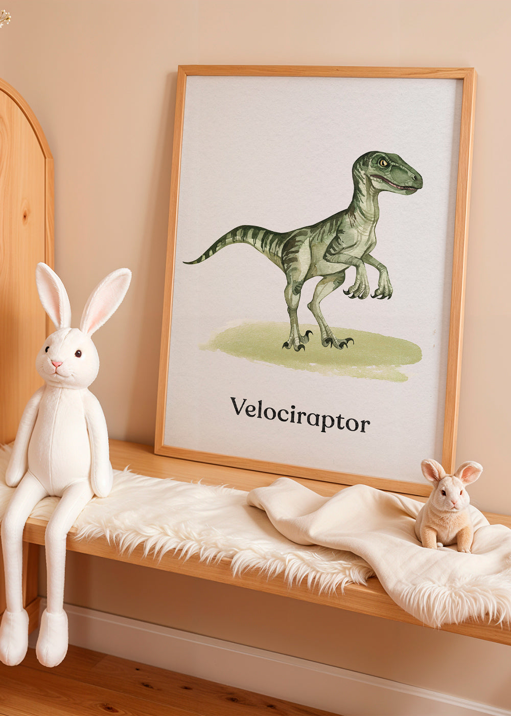 Plakat Velociraptor dla dzieci