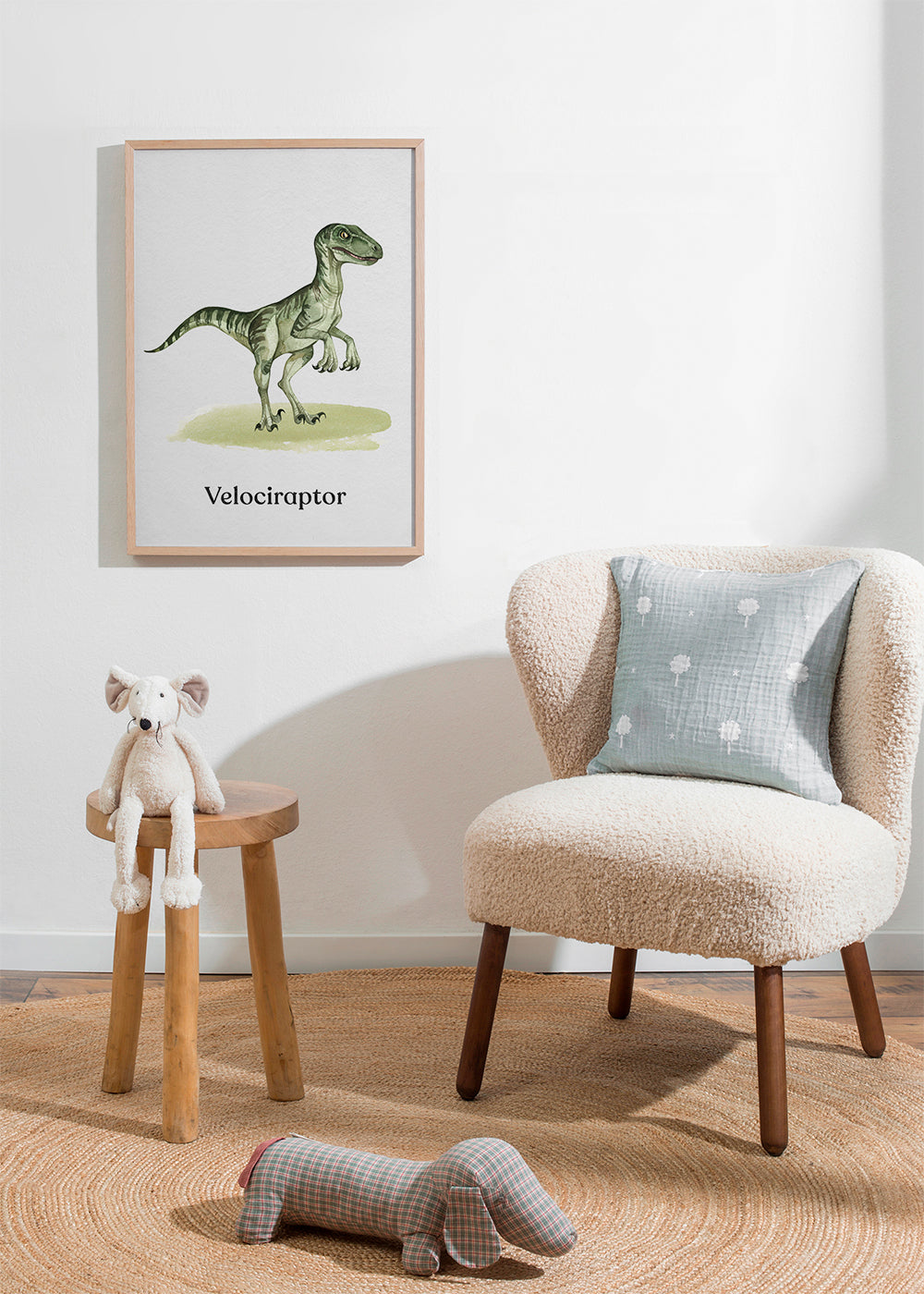 Plakat Velociraptor dla dzieci