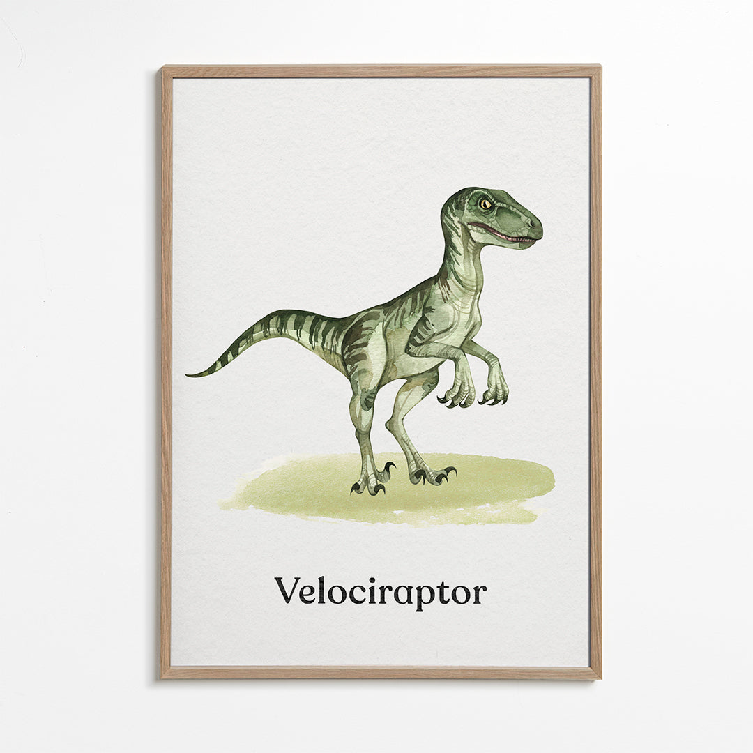 Plakat Velociraptor dla dzieci