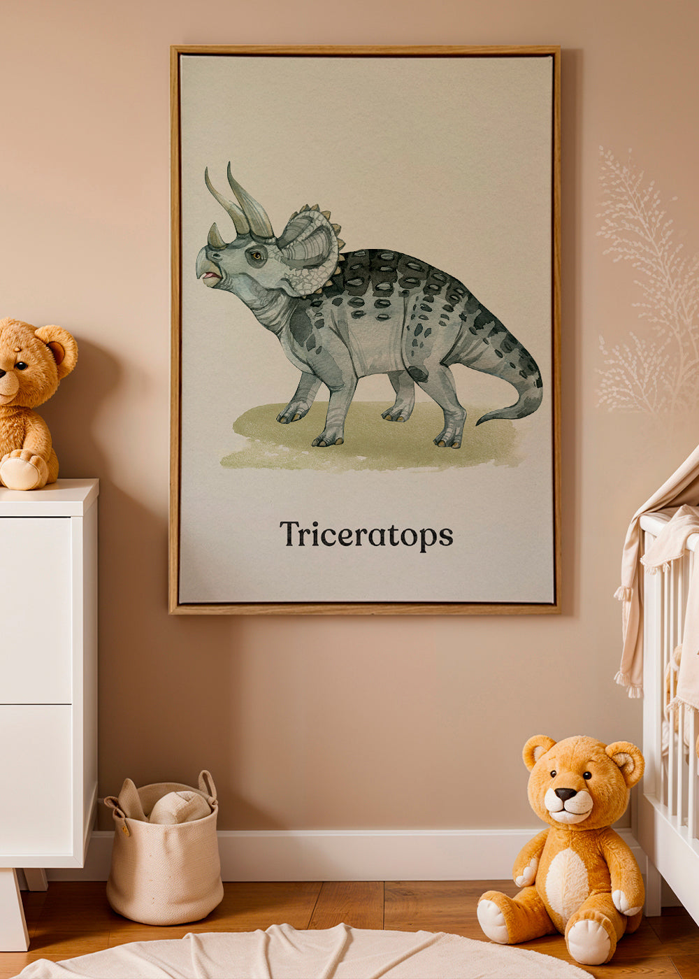 Obraz Triceratops ilustracja akwarelowa