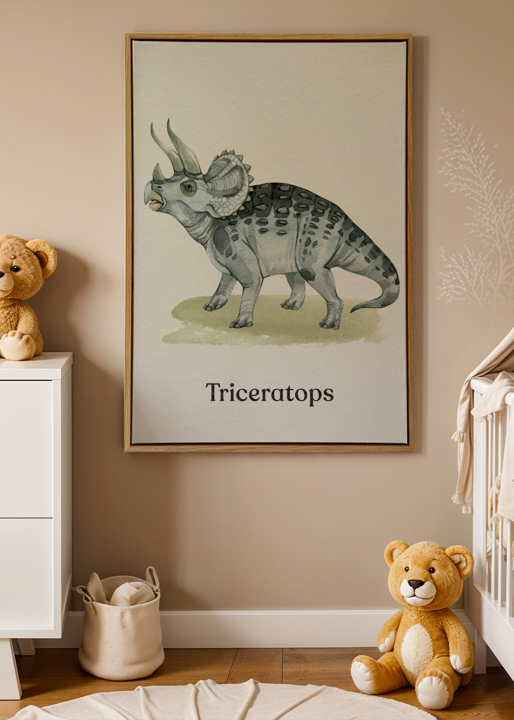 Triceratops - Framed canvas in an interior