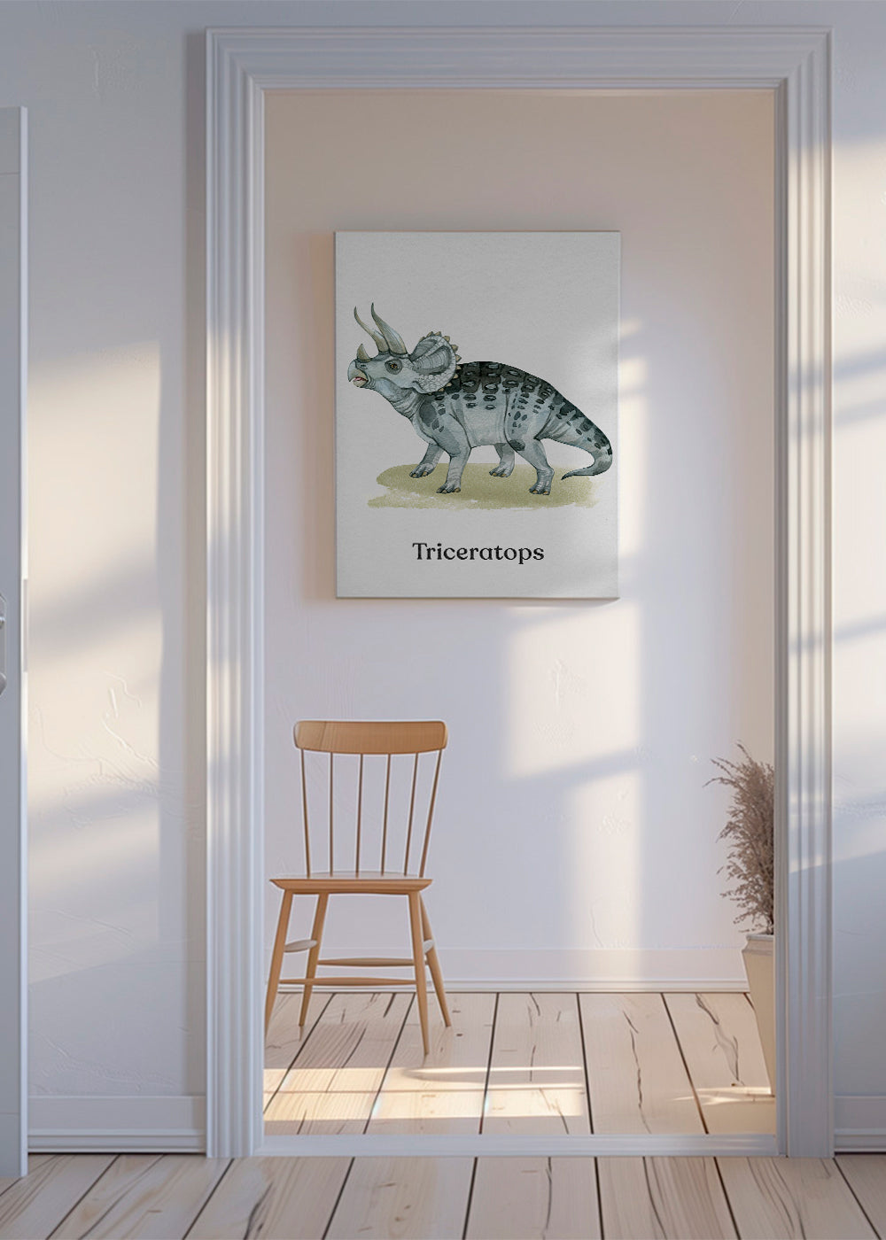 Obraz Triceratops ilustracja akwarelowa