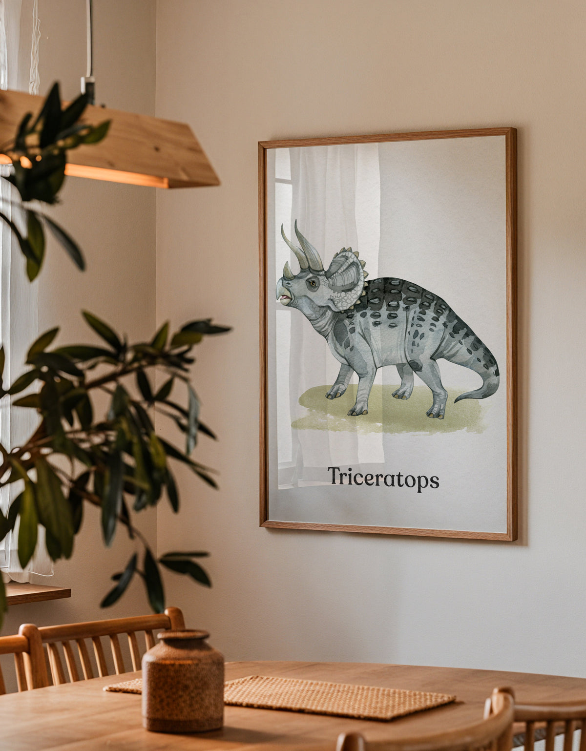Triceratops - Framed poster detail