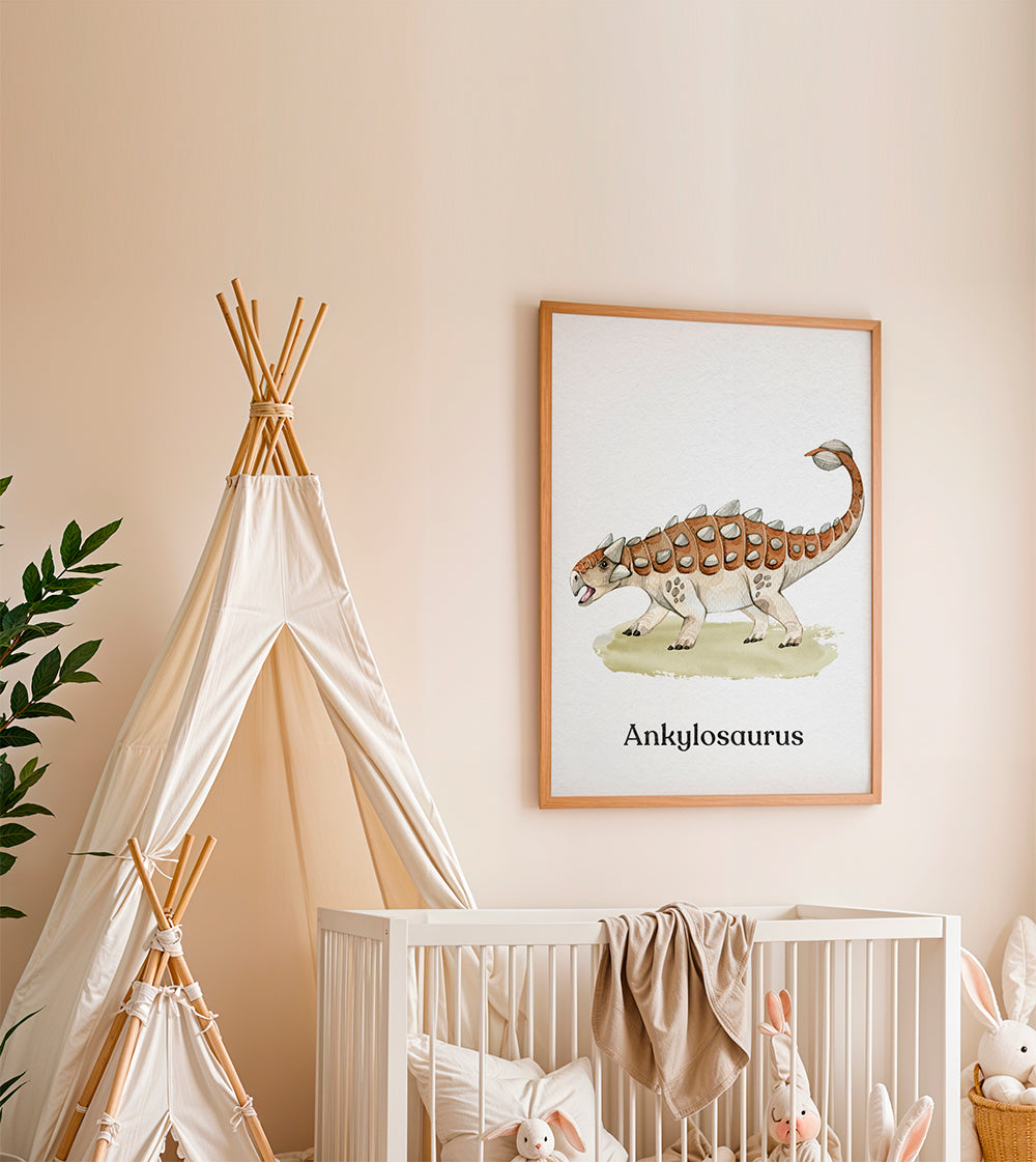 Ankylosaurus akwarela dla dzieci
