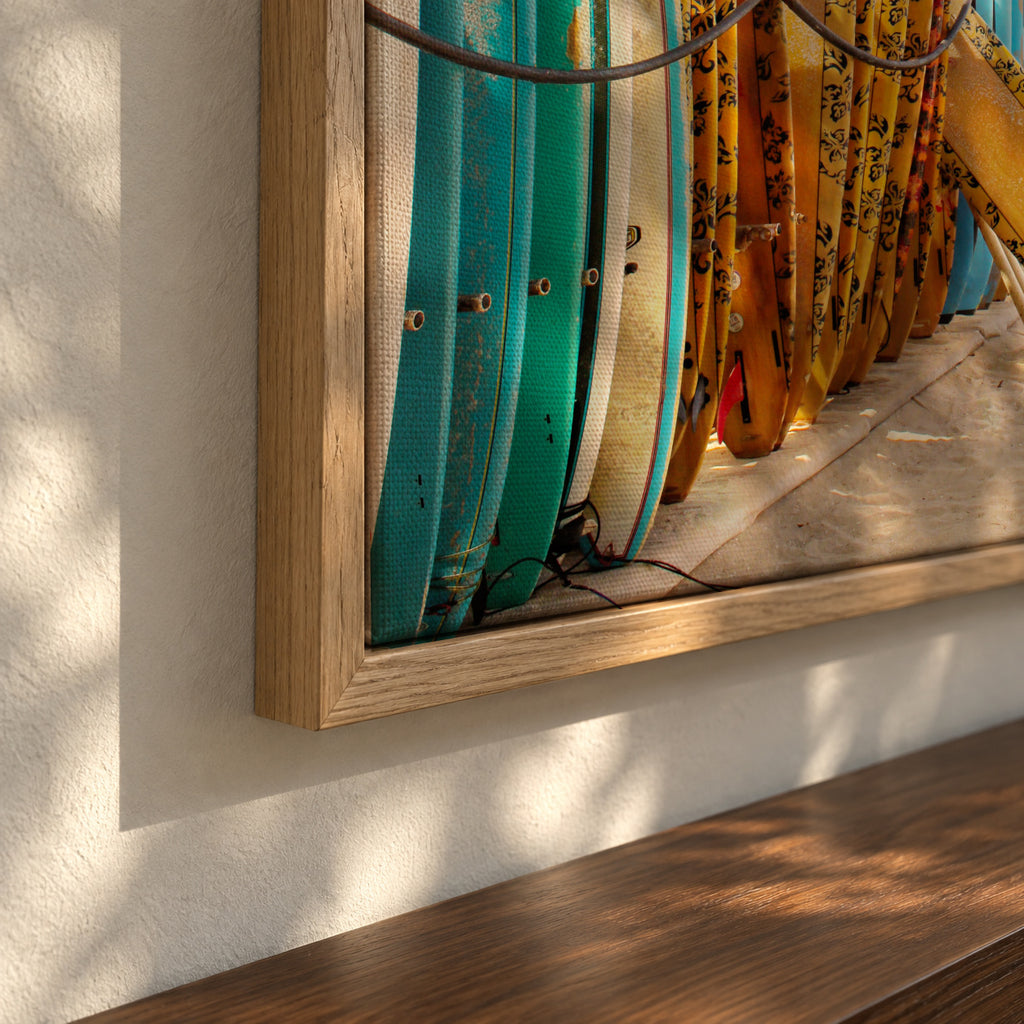 Choose Your Surfboard 2 - Framed canvas detail