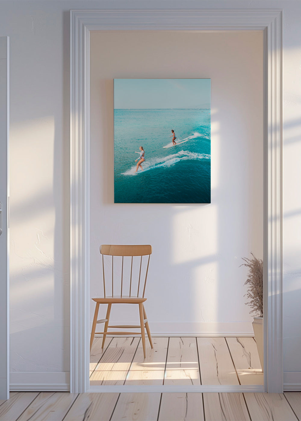 Sztuka sportowa: surferzy na otwartym morzu