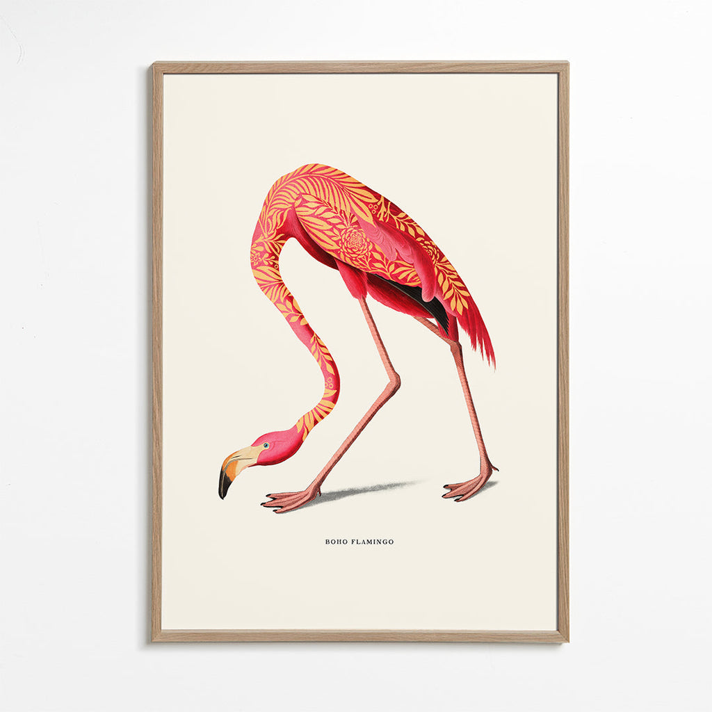 Ilustracja flaminga boho