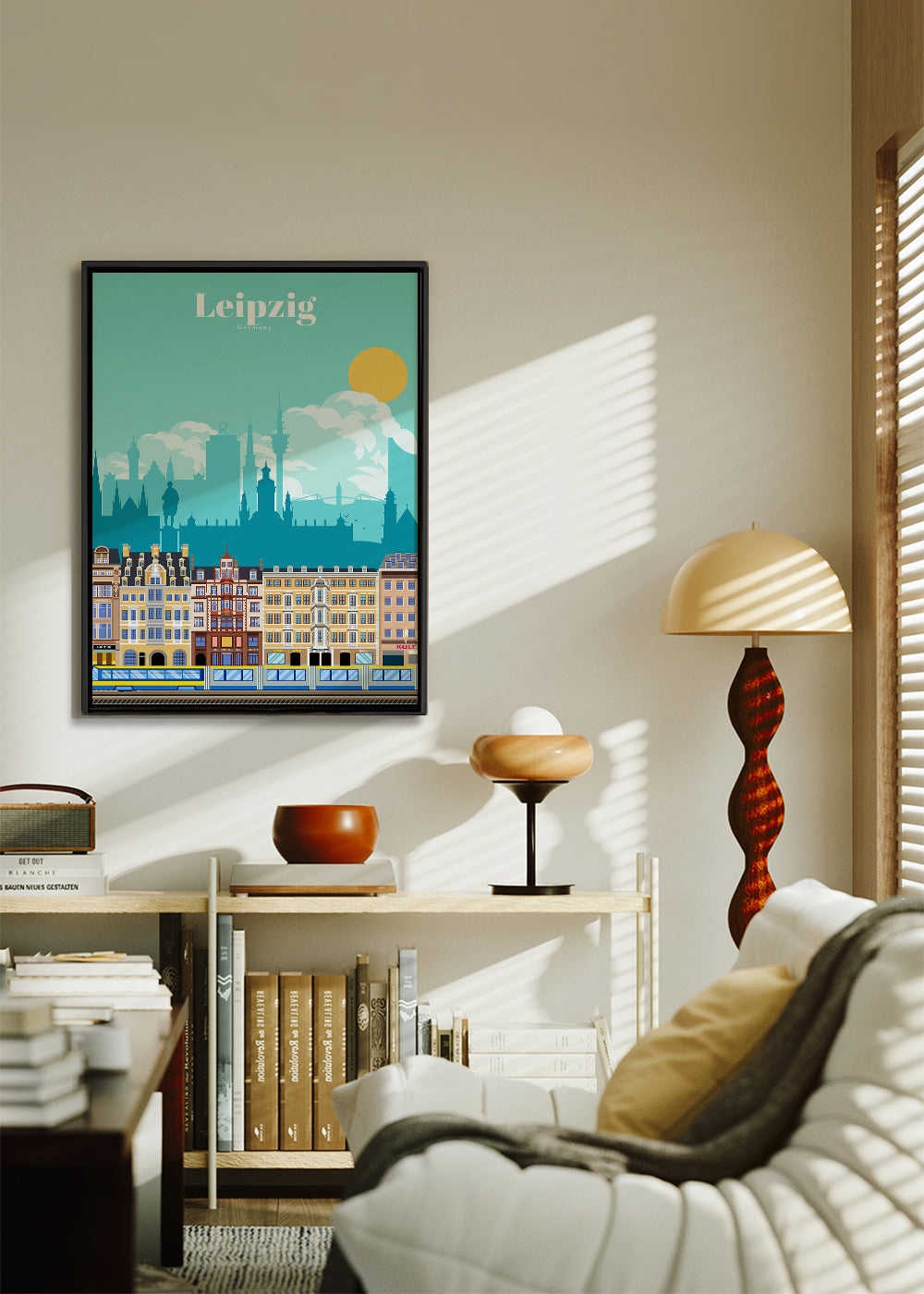 Plakat podróżniczy Leipzig ilustracja