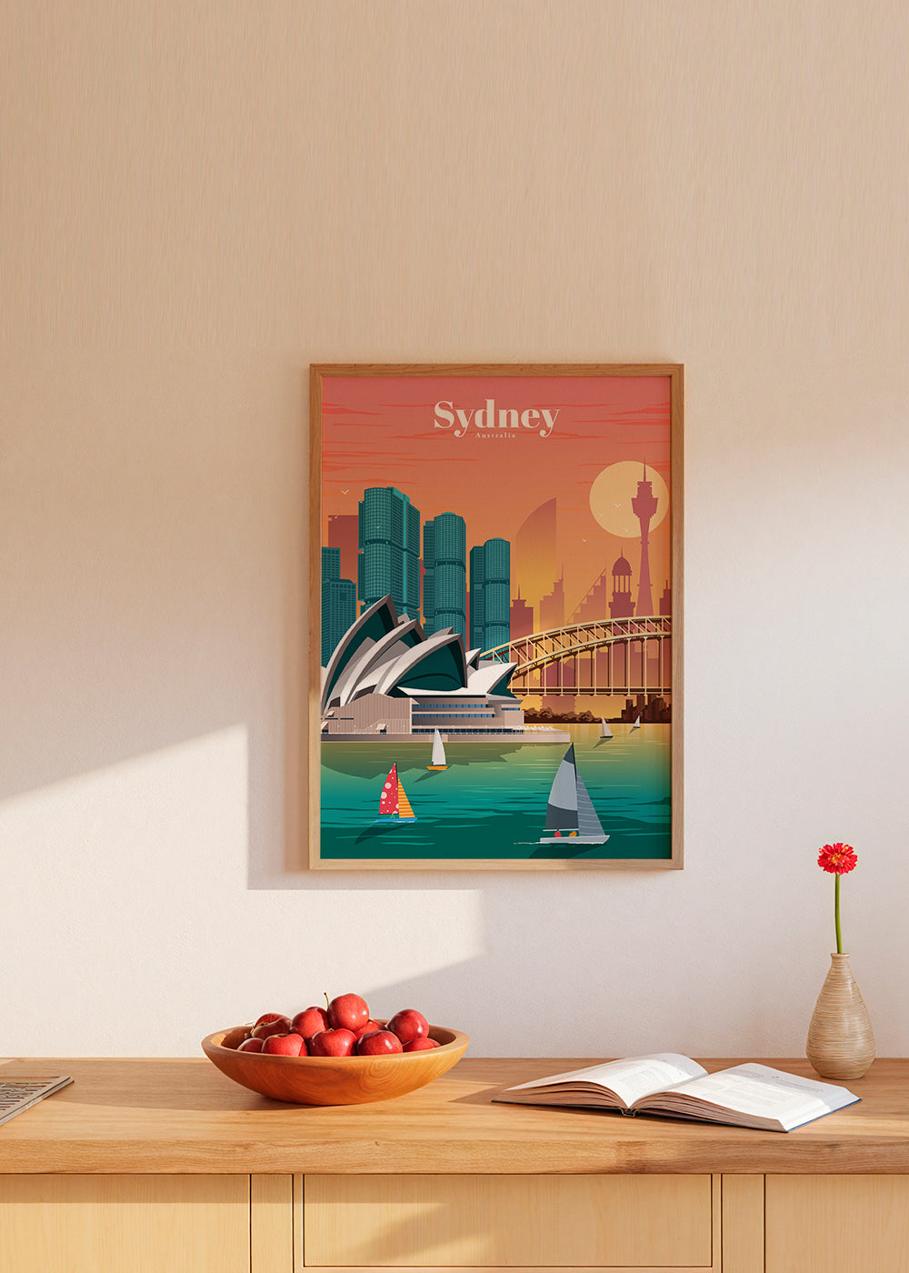 Plakat podróżniczy: panorama Sydney