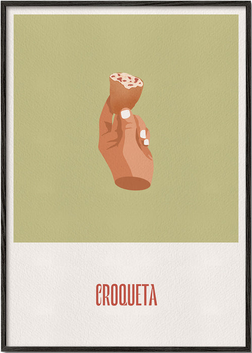 Sztuka do kuchni Krokieta ilustracja