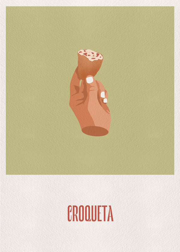 Sztuka do kuchni Krokieta ilustracja