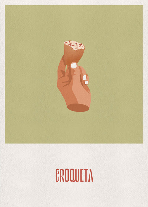 Sztuka do kuchni Krokieta ilustracja