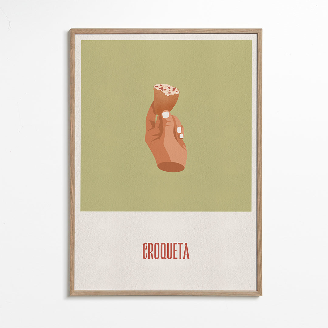 Sztuka do kuchni Krokieta ilustracja