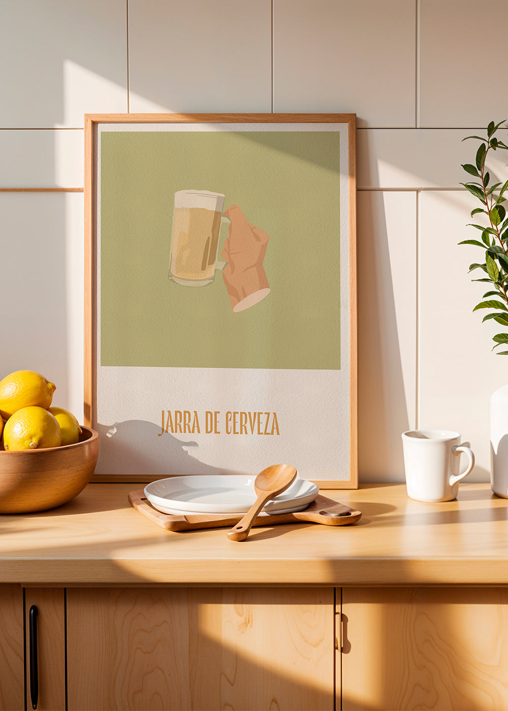 Sztuka do kuchni: ilustracja kufla piwa