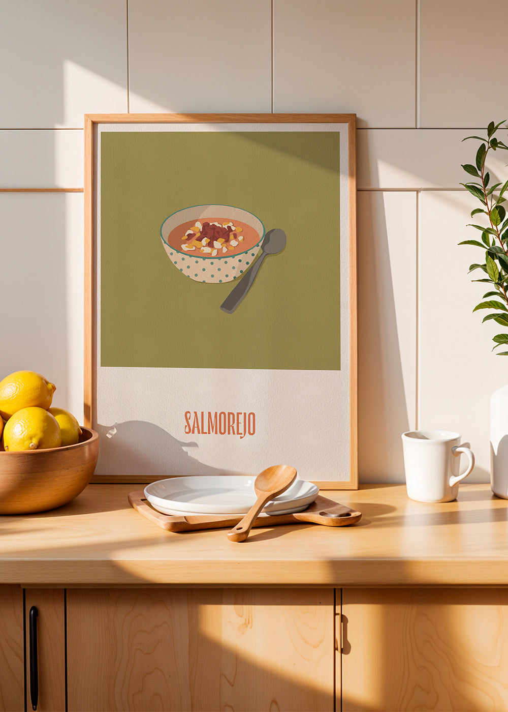 Sztuka do kuchni Salmorejo ilustracja