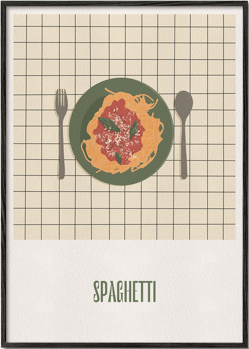 Sztuka do kuchni Spaghetti widok z góry